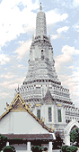 Prang or spire,temple of dawn